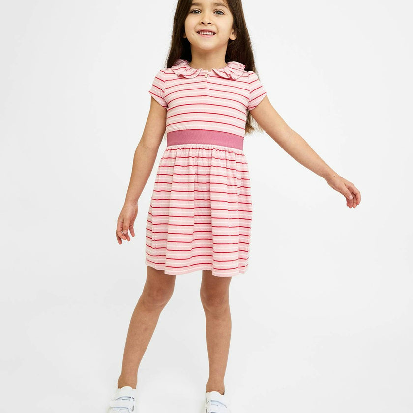 Allegra Dress, Petal Mini Stripe