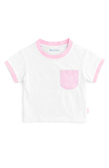 Pink Seersucker Pocket T-Shirt