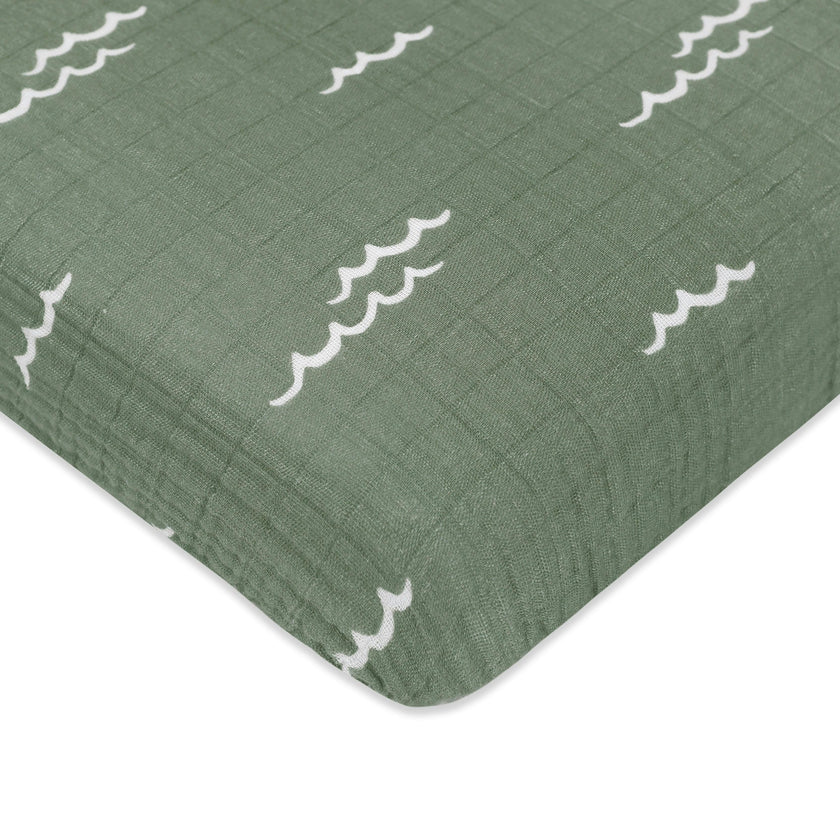 Babyletto Mini Crib Sheet in GOTS Certified Organic Muslin Cotton