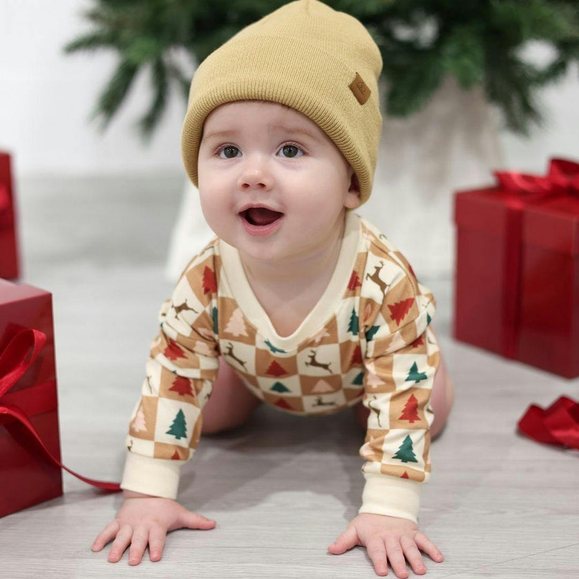 Cabin Christmas Long Sleeve Romper