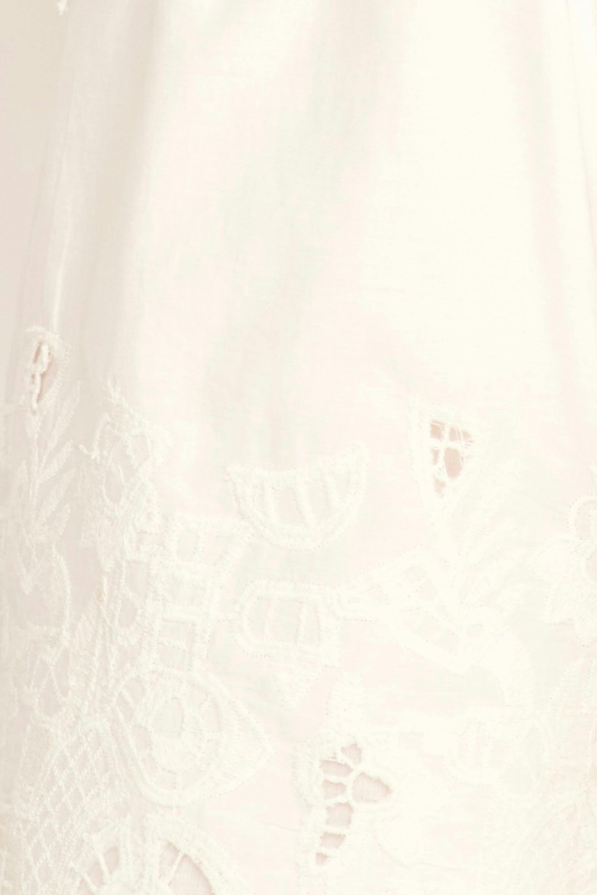 Lombok Skirt in White Embroidered Deco