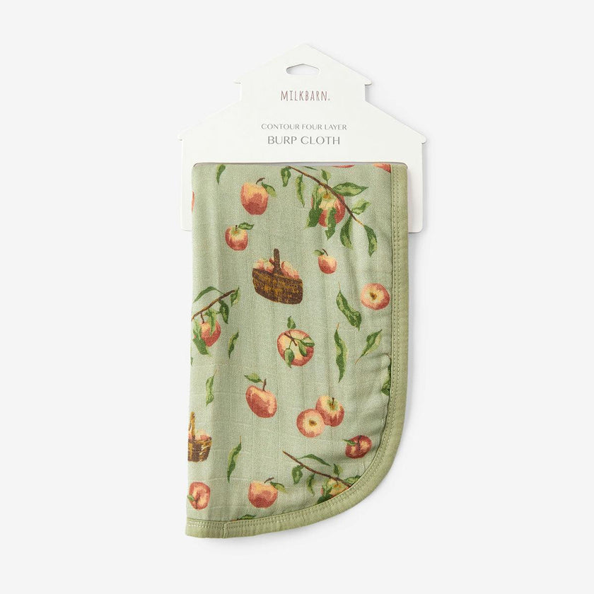 Apple Orchard Contour Four Layer Burp Cloth