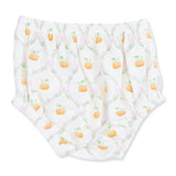 Pretty Pumpkin Trellis - Jane Puff Sleeve Bishop Dress and Bloomer