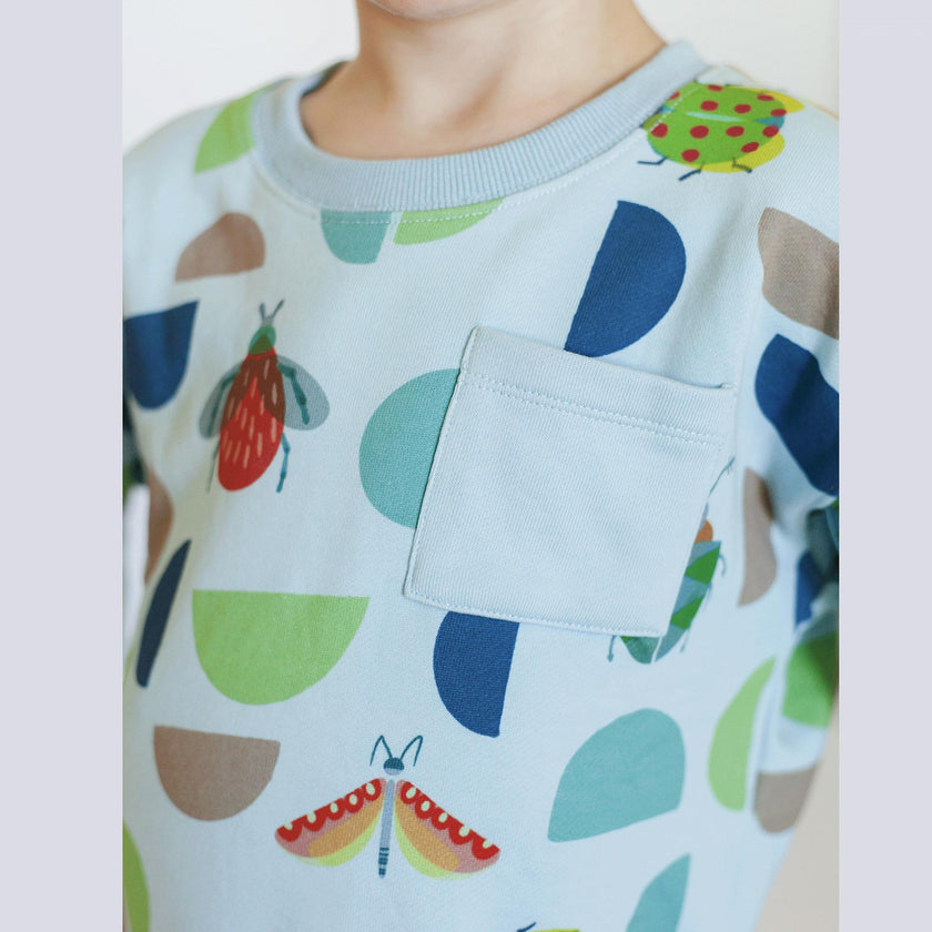 Kelsey Print Long Sleeve Pocket Sweatshirt