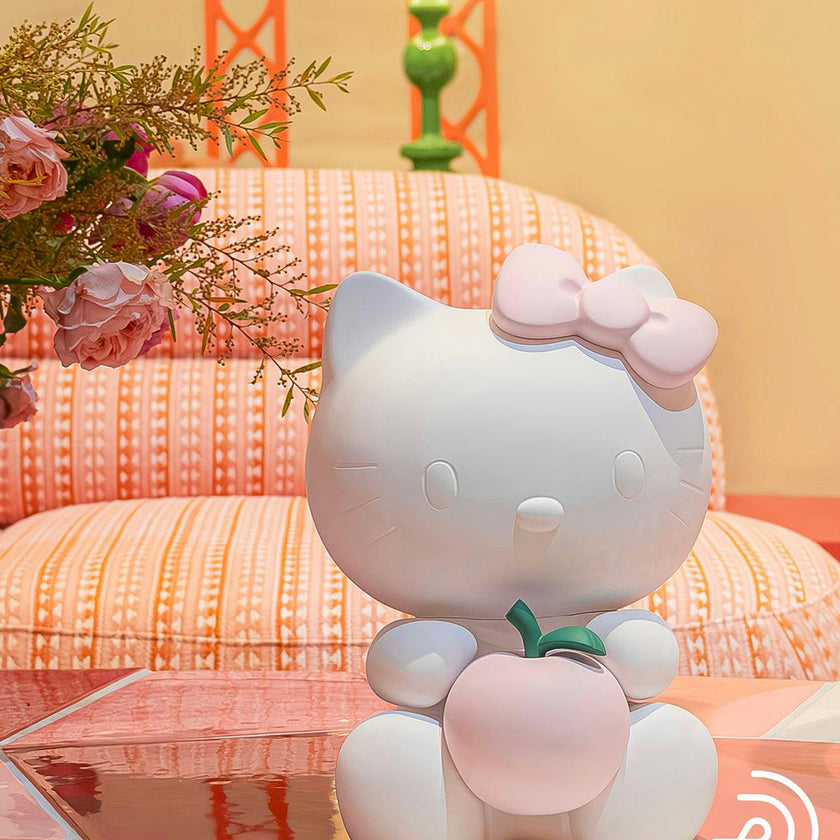 Hello Kitty APPLE Matt White with Pastel Pink Apple 10in