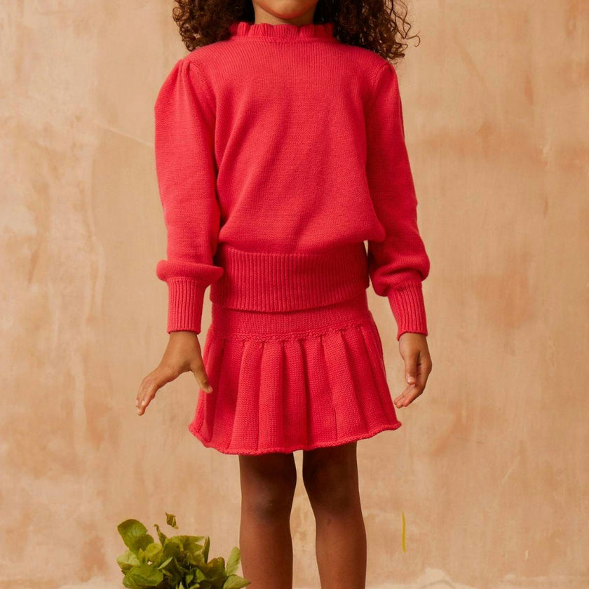 Pleated Tennis Skirt | Raspberry