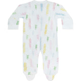 Spirals Print Zipper Footie