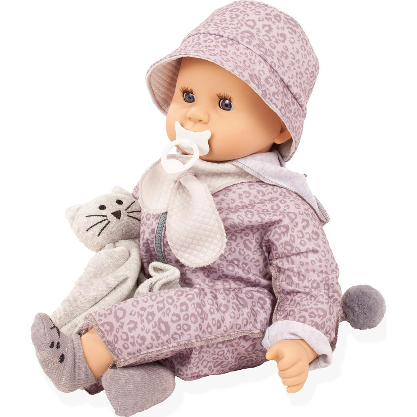 Gotz Cookie “Grey Cats” Baby Doll – 19" Soft‑Body Vinyl Baby with Sleeping Eyes