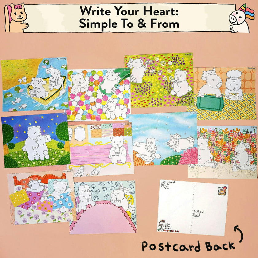 To My Friends Postcard Art Kit