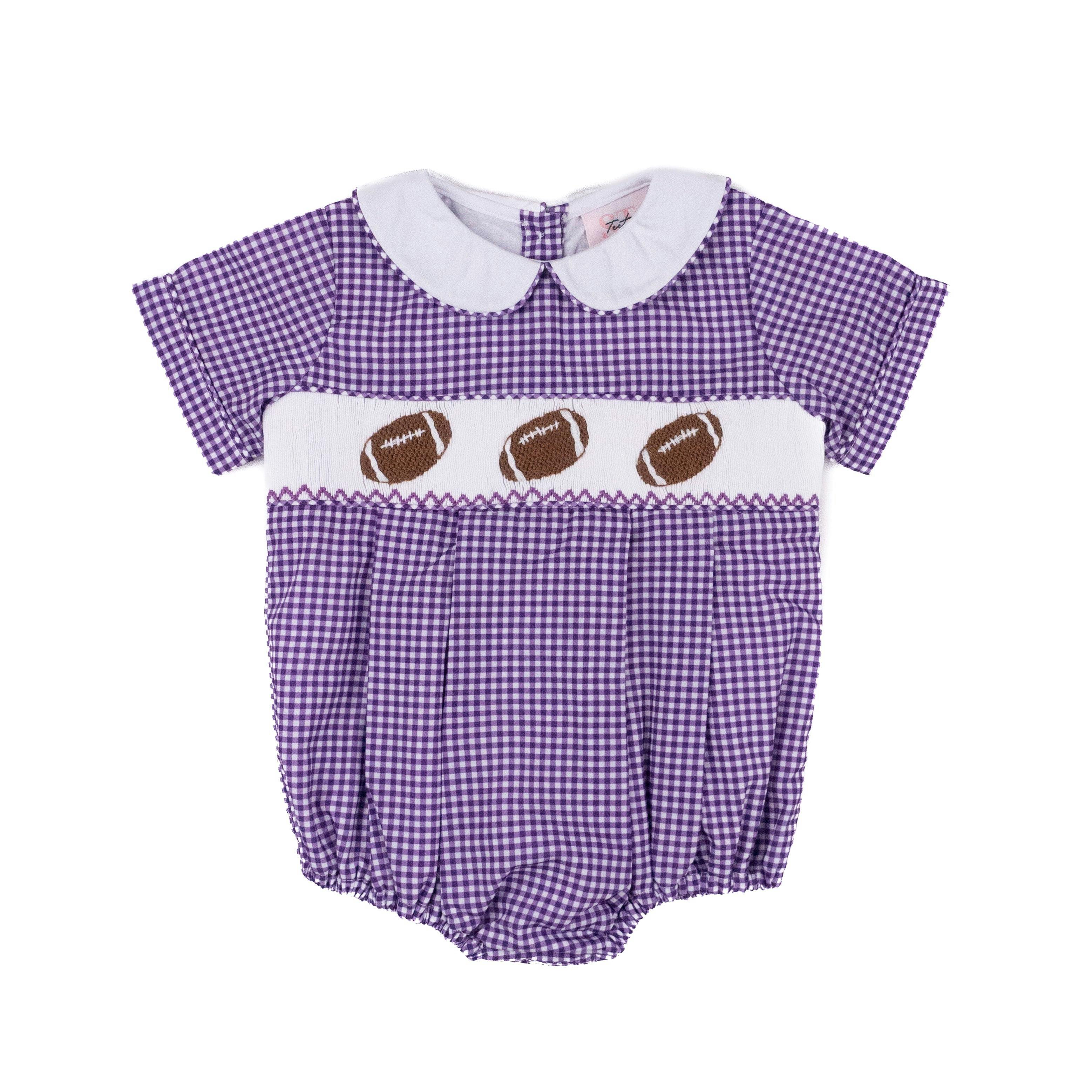 Purple Gingham Football - Noah Bubble