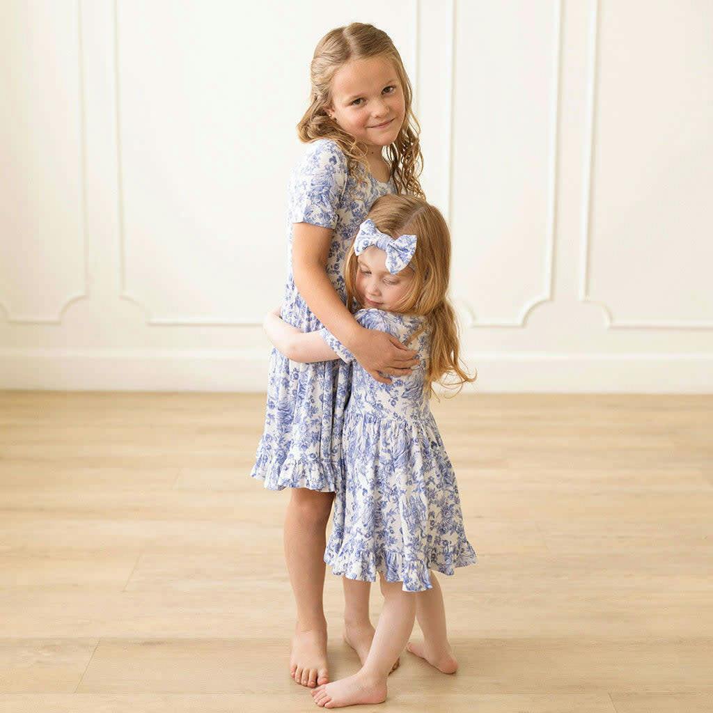 Briar Short Sleeve Ruffled Twirl Dress