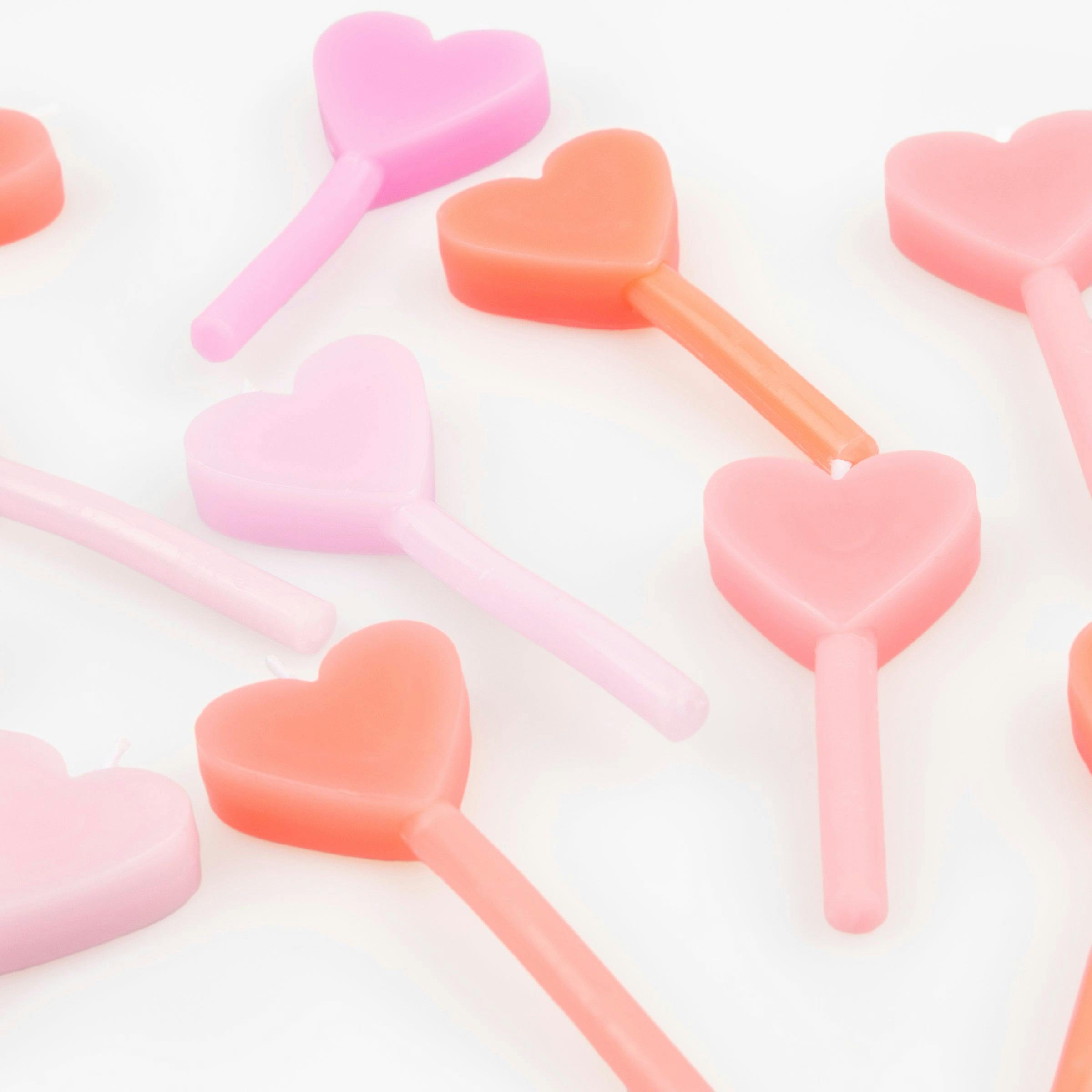 Pink Heart Candles