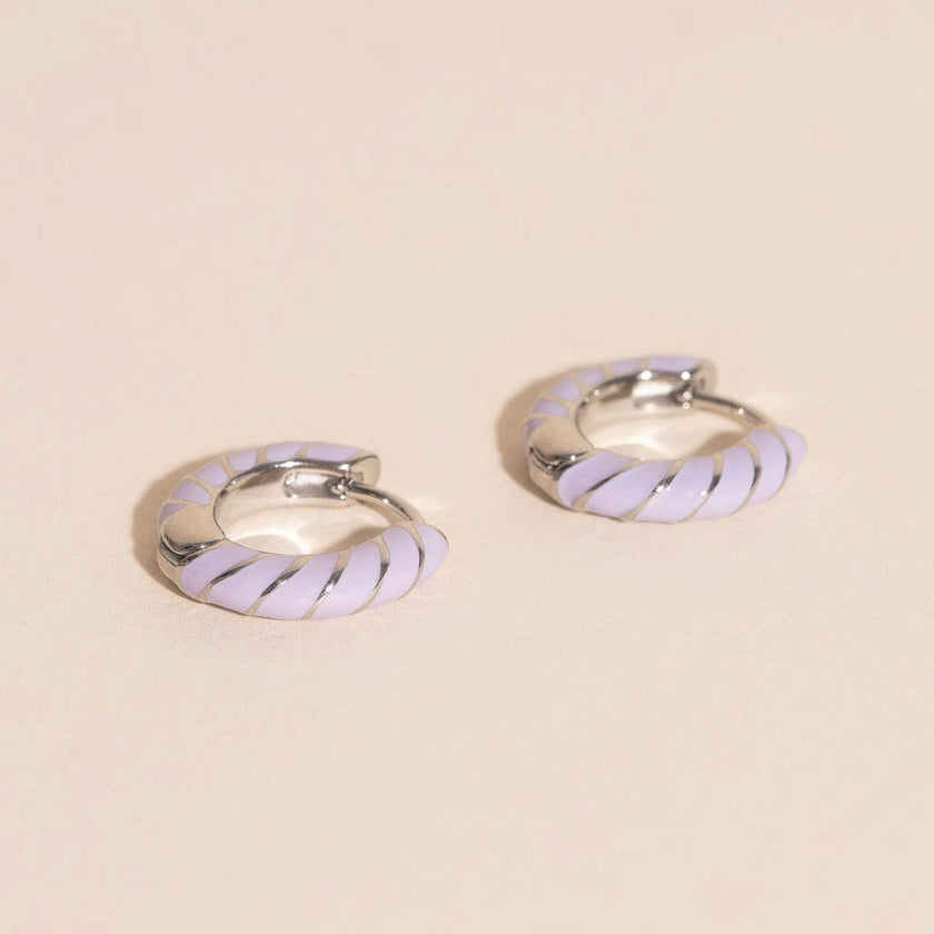 Color Chunky Rounded Huggie Hoop Earrings