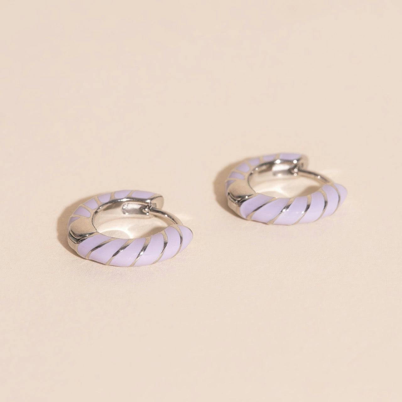 Color Chunky Rounded Huggie Hoop Earrings