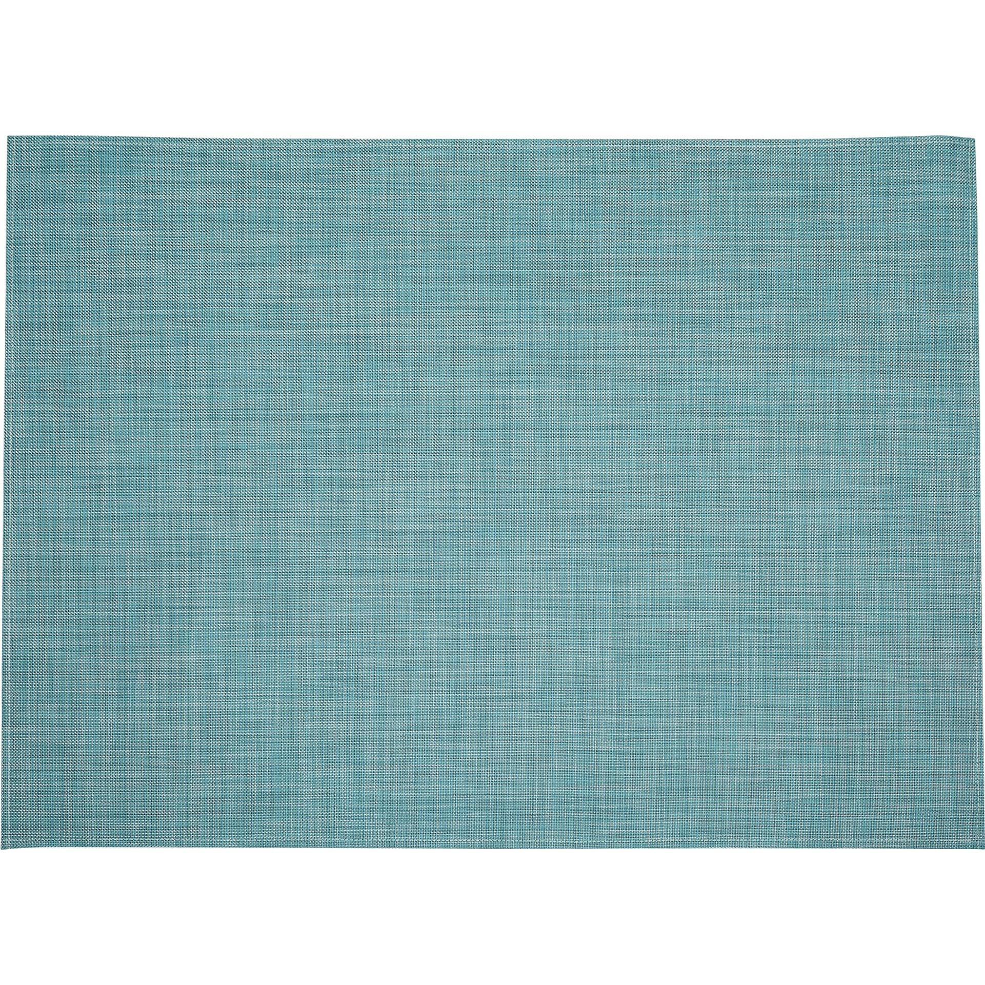 Mini Basketweave Floor Mat, Turquoise