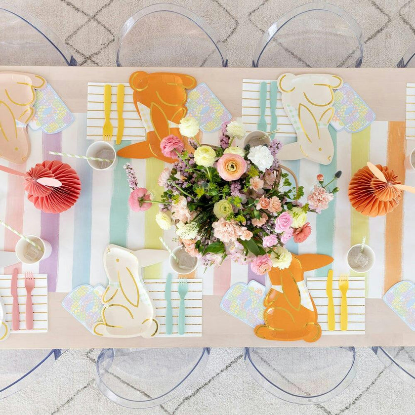 Playful Gingham Bunny Large Plates