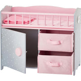 Olivia's Little World Wooden Baby Doll Crib & Cabinet