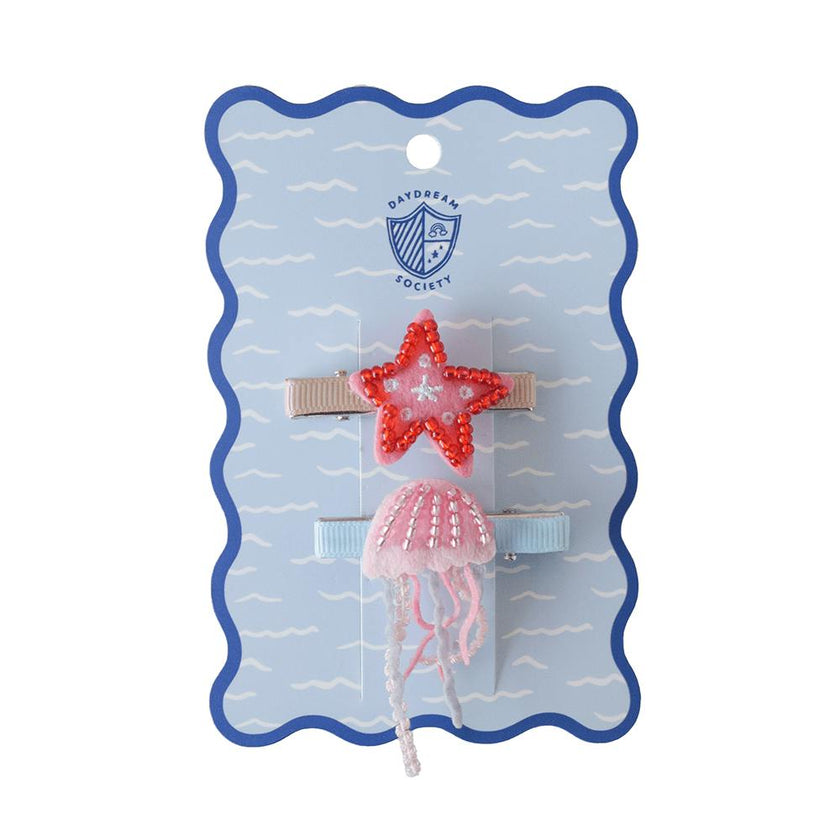 Seaside Jellyfish & Starfish Clip Set