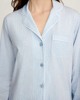 Women's Lightweight Pima Pajama Set in Periwinkle Geo