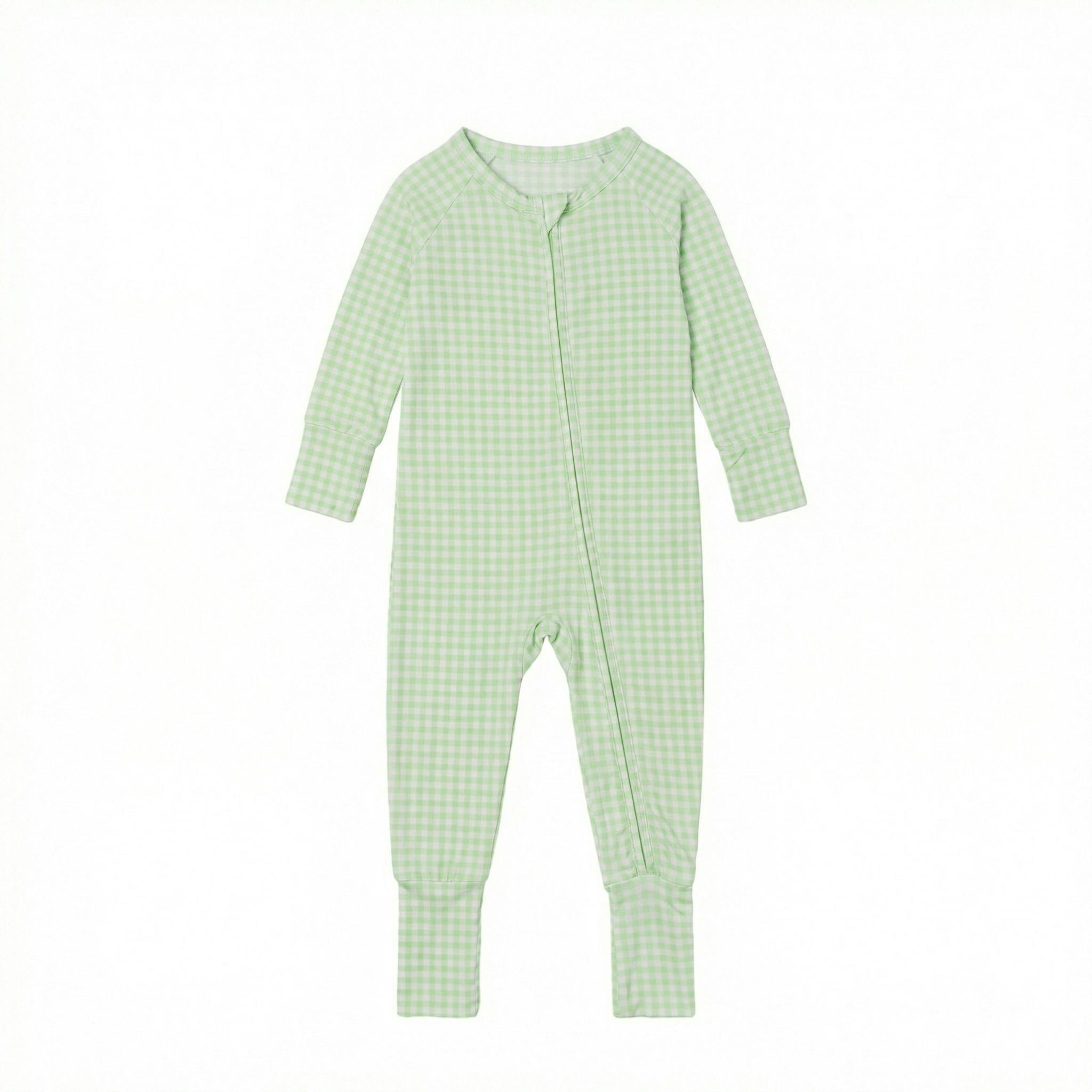 Pistachio Gingham Bamboo Sleeper