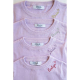 Monogram Embroidered Crewneck Sweater with Glitter