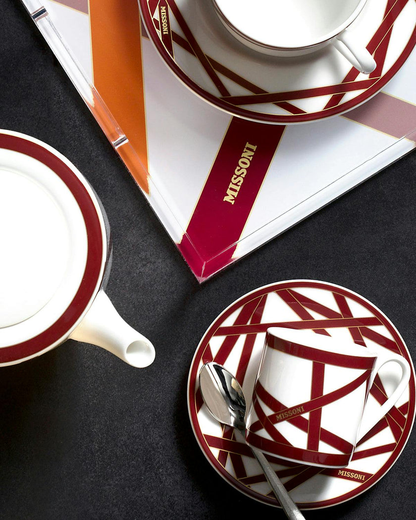 NASTRI BORDEAUX Set 2 Pcs. Bread Or Butter Plate - Ø 15,5 Cm