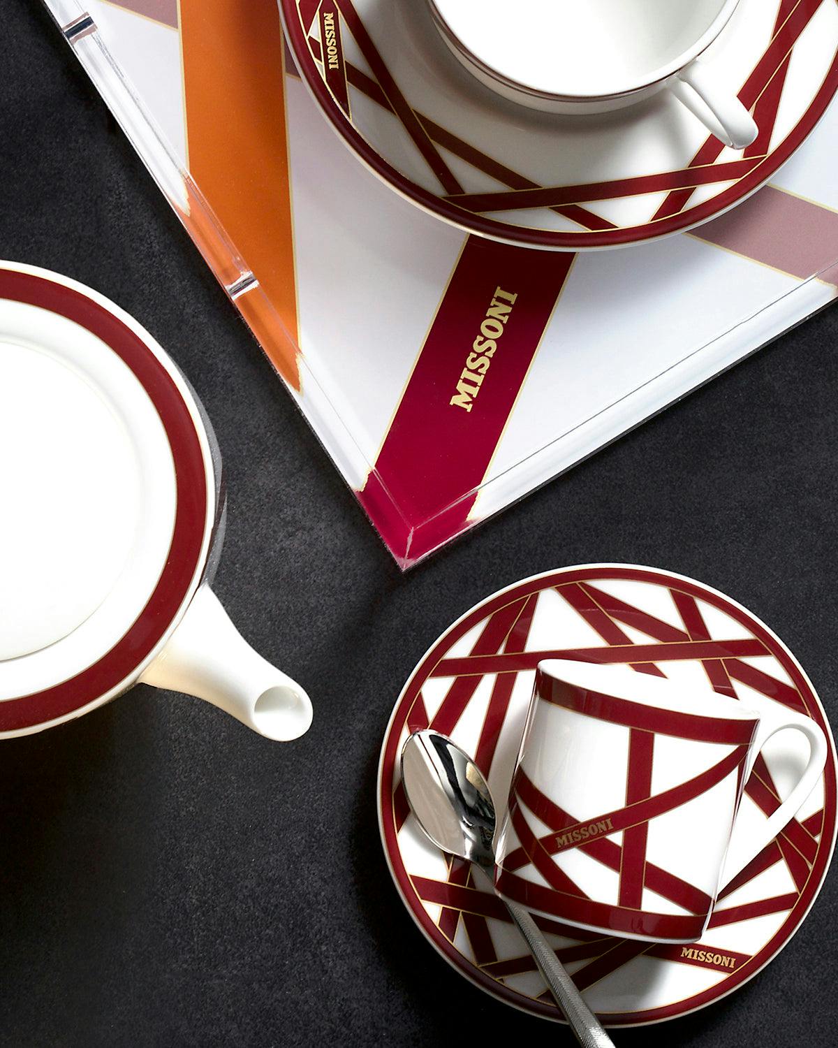 NASTRI BORDEAUX Set 2 Pcs. Bread Or Butter Plate - Ø 15,5 Cm