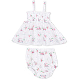Baby Golf Carts Pink - Smocked Top with Bloomer
