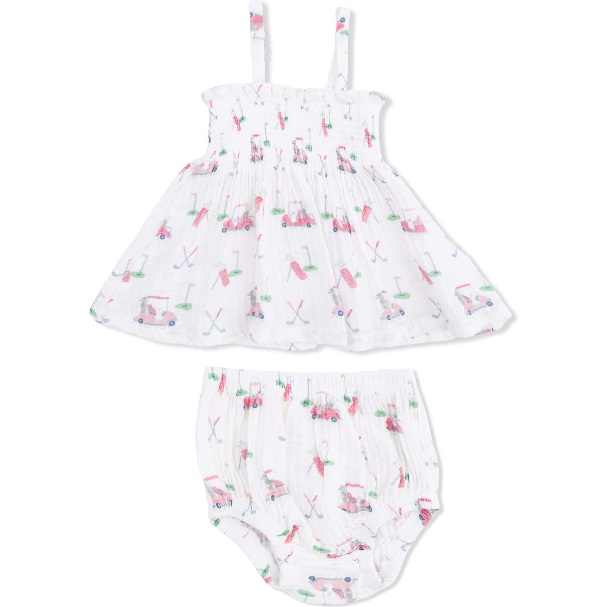 Baby Golf Carts Pink - Smocked Top with Bloomer