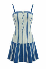 Lillie Cloud Ribbon Stripe Mini Dress