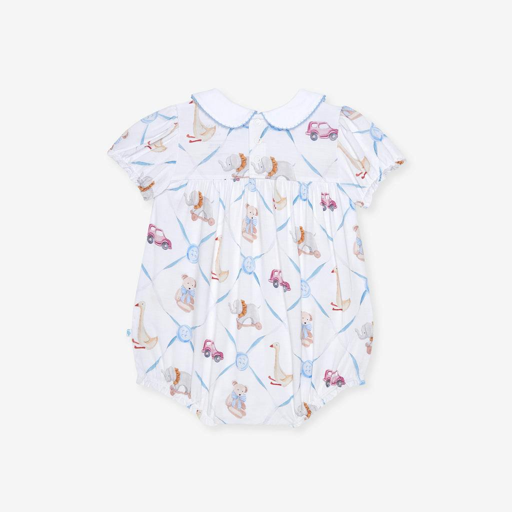 Oxford Peter Pan Collar Bubble Romper