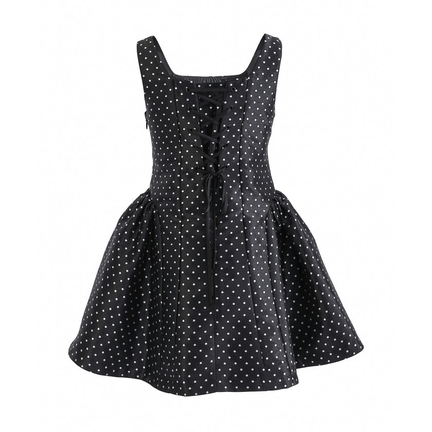 Black Vivienne Polka Dot Dress