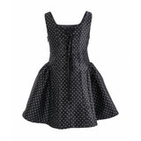 Black Vivienne Polka Dot Dress