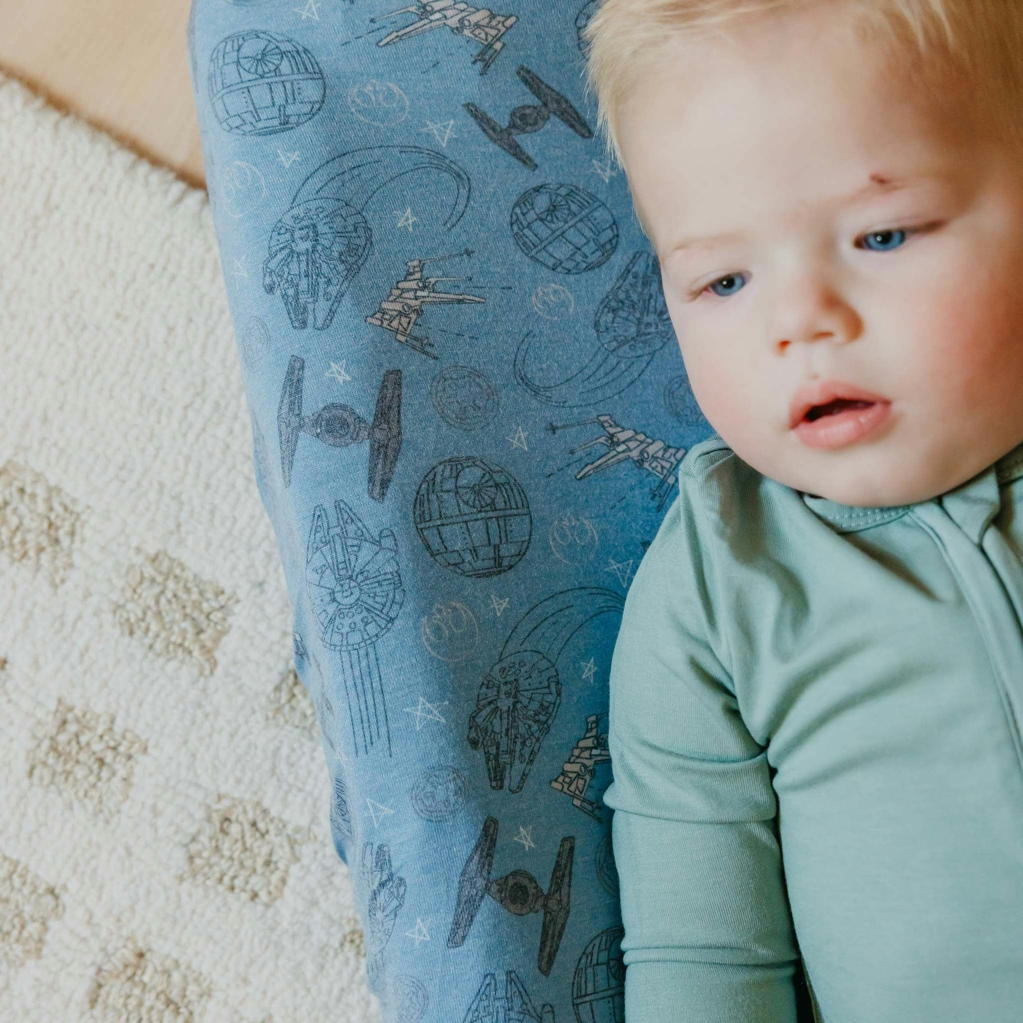 Premium Knit Diaper Changing Pad Cover - Starships