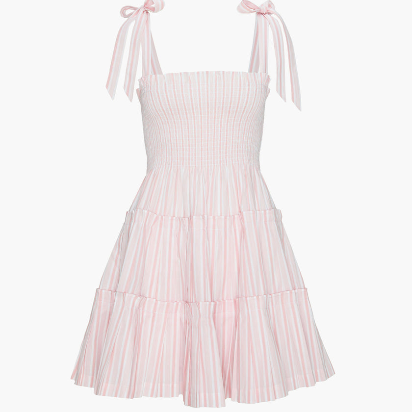 The Ribbon Charlotte Nap Dress - Pink Variegated Stripe
