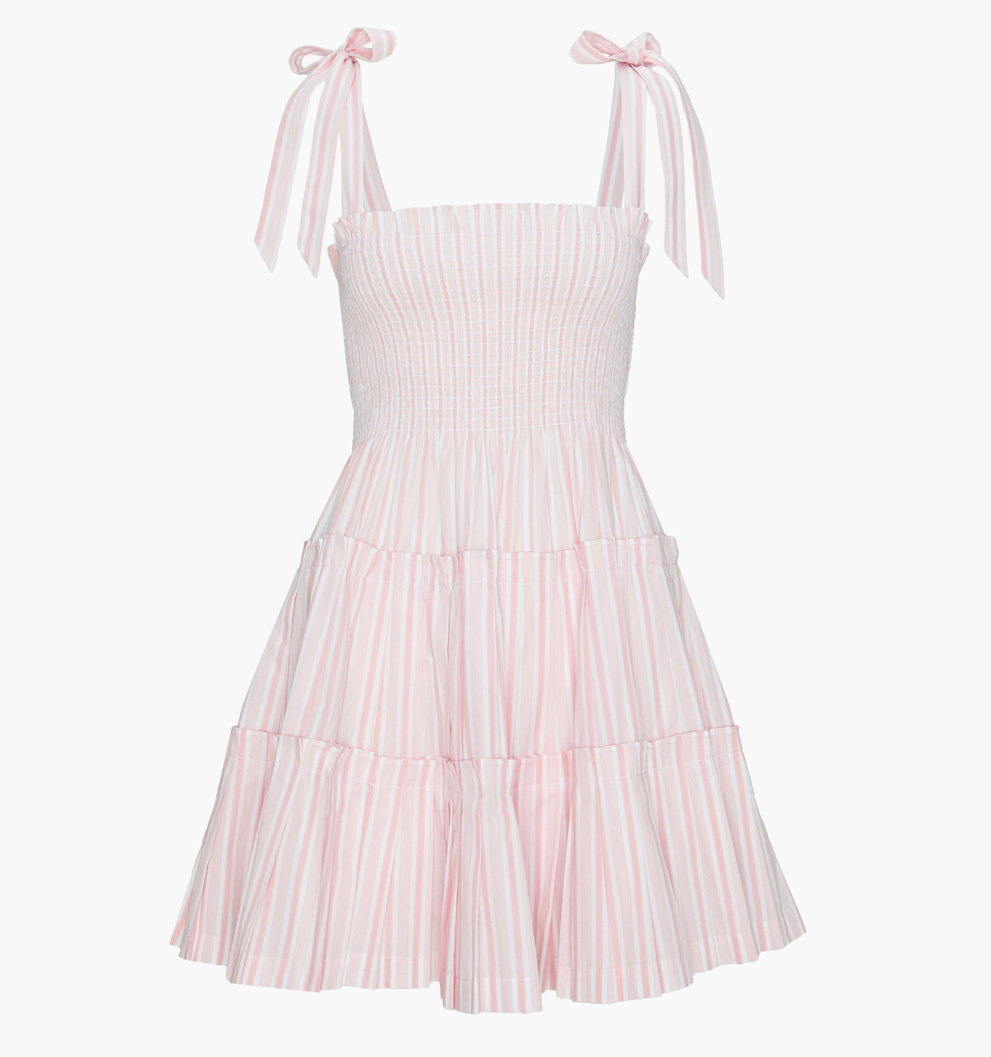 The Ribbon Charlotte Nap Dress - Pink Variegated Stripe
