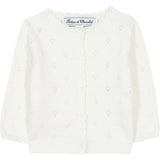 TARTINE ET CHOCOLAT Openwork Knit Baby Cardigan - White