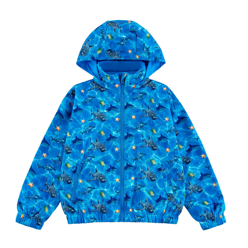Max Reversible Rain Jacket Windbreaker, Sharks
