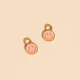 Smiley Huggie Hoop Charms