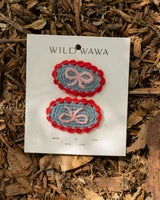 Crochet Clip Set in Denim Darling