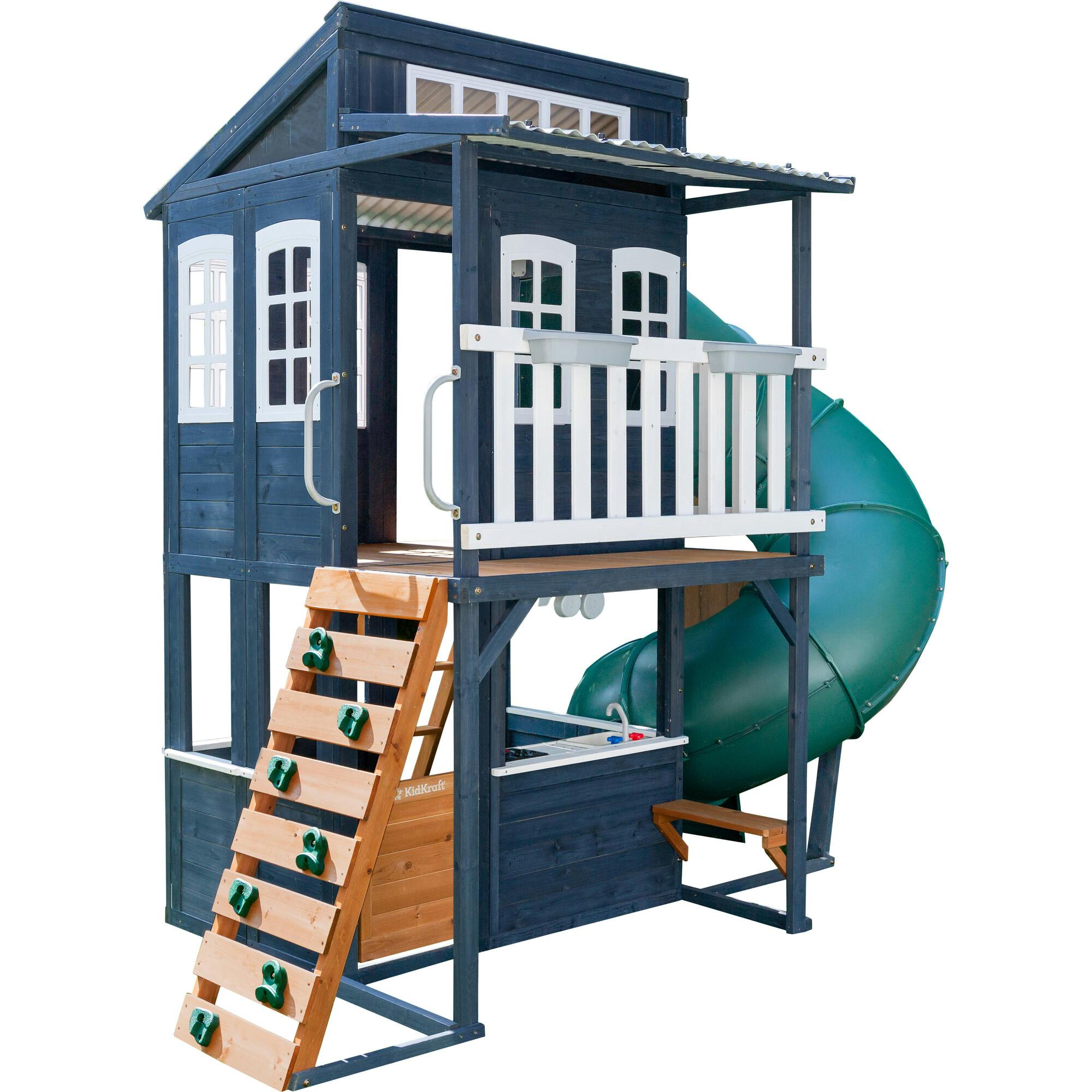 Cozy Escape Wooden Outdoor Two Story Playhouse
