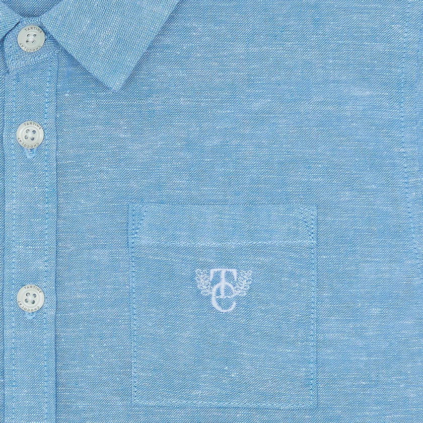 TARTINE ET CHOCOLAT Melange Linen Overshirt - Nuage