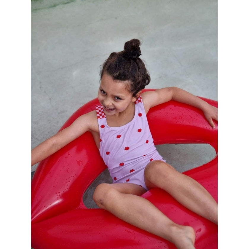 Textured Lips Swimsuit, Prints