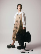 Rosa Apron Dress Camel & Black