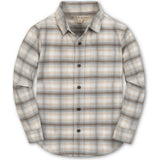 Organic Long Sleeve Flannel Button Down Shirt, Beige