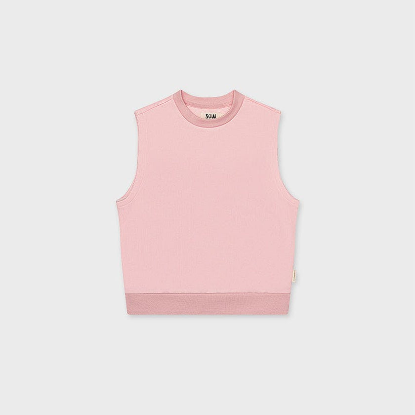 Cotton Sleeveless Sweatshirt