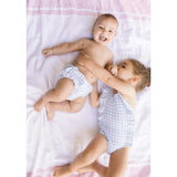 Oasis Blue Gingham Diaper Bloomer Cover