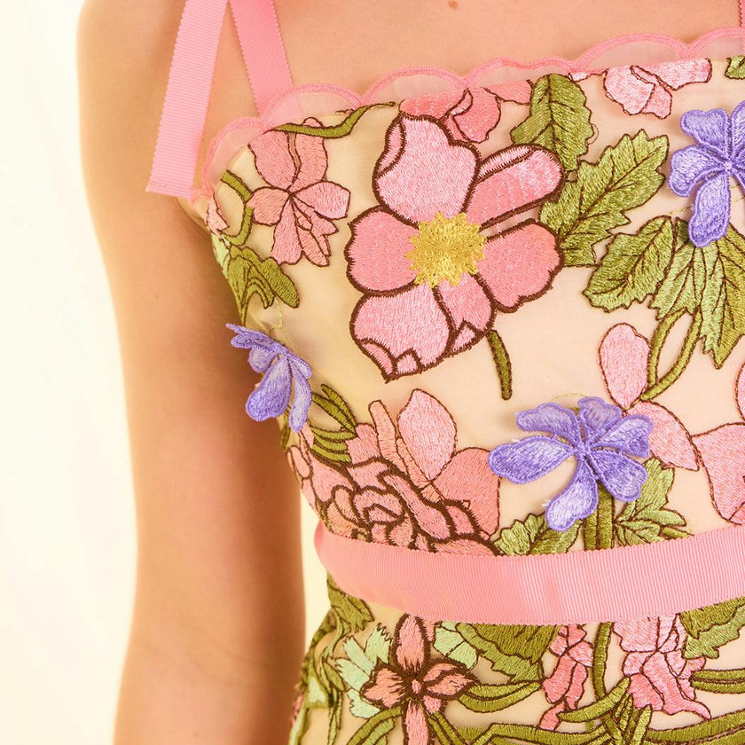 Bonnie Embroidered Mini Dress