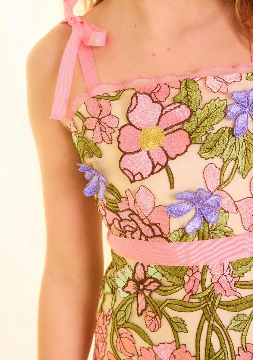 Bonnie Embroidered Mini Dress