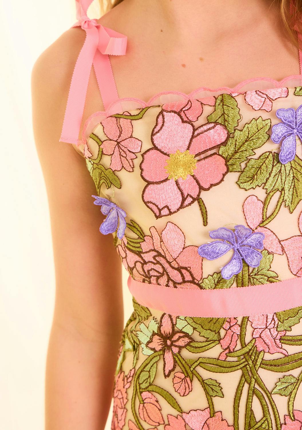 Bonnie Embroidered Mini Dress